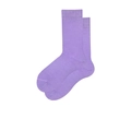 Hellviolette einfarbige Baumwollsocken mit Rippbündchen für Damen und Herren - Hyazinthenlila