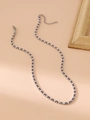 Necklace 3mm Light Purple & White 1:1