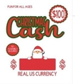 Portasoldi natalizio con stampa da 100 dollari e illustrazione di Babbo Natale - Contanti di Natale - $100 (Senza soldi)