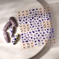 Stickers à ongles motif léopard violet et croix orange avec strass brillants - Style 5D Léopard Violet Croix Étoile Strass(CO-210)