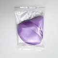 Soft triangular makeup powder puff in purple velvet finish for precise cosmetics application - Purple / Single Bagged
