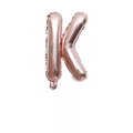 16-inch rose gold letter K foil balloon with retail card for party decorations - 16" / Rose Gold Letter K (With Backing Card)
