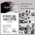 30pcs minimalist black and white waterproof stickers featuring vintage aesthetics and quotes - XCC040 Freedom Mood - 30 Sheets/Pack