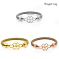 Bracciali a quadrifoglio in argento, oro e oro rosa con dettaglio del peso di 16g - Design Classico Quadrifoglio (Type I)