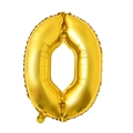 Shiny golden 16-inch number 0 foil balloon for birthday and party decorations - Gold Style 0