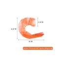 Realistischer PVC-Garnelenmodell-Schlüsselanhänger 5cm Größe mit leuchtenden Details - Großes Garnelenfleisch - Ohne Schnalle