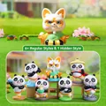 Martial arts panda and fox toy figures set with 6 regular and 1 hidden styles - Kung Fu Panda (Set)