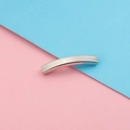 Accessorio tubo curvo in acciaio inossidabile argento lucido per bracciali in cuoio - Color Acciaio