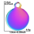 Regenbogenfarbener Edelstahl-Rundanhänger mit 1,2 cm Größe und 0,5 g Gewicht im Detail - Anhänger / Regenbogen