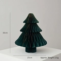 Sapin de Noël alvéolé vert foncé de 30cm avec paillettes dorées pour décoration - 30cm Type A / Vert Foncé