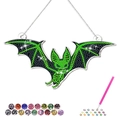 DIY Halloween vleermuis diamant schilderij set met lichtgevende fluorescerende steentjes - Lichtgevend Hangbord 1