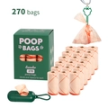 270 biologisch afbreekbare hondenpoepzakjes met lavendelgeur en groene dispenser - With Dispenser And Clip / 18 Rollen (270 Zakken)