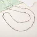 Silver metal chain strap with cloud charms and lobster clasps for bags and phone cases - K1218 Irregular Cloud Crossbody Silver