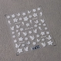 Autocollants 3D blancs pour ongles TS-3623 motifs papillons et fleurs en relief - TS-3623 Papillon de Rosée du Matin