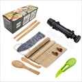 All-in-one black sushi bazooka kit with bamboo mats, chopstick set and avocado slicer - Set 7