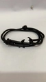 Men's and women's shark bracelet with black adjustable braided rope and black shark charm - Black Rope/Black Shark