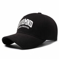 Berretto da baseball nero con ricamo 3D bianco Nevermind sul davanti in twill - Regolabile / Nero