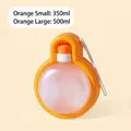 Gourde portable orange pour animaux, forme citrouille, avec dragonne, 350ml et 500ml - Petit 350ml / Orange