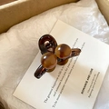 Pince à cheveux marron