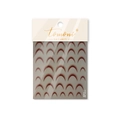 Dark reddish brown French gradient nail art stickers in thin flexible material - French Gradient - Orange Red (to4446)