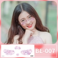Pegatinas de tatuajes faciales de corazones y estrellas rosa y púrpura BE-007 - Estilo de Corazón Estrella Rosa Púrpura (BE-007)