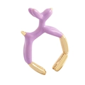Lavender purple balloon dog copper ring with gold-plated finish for vibrant parties - Lavender - Balloon Dog