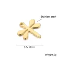 Ciondolo libellula in acciaio inossidabile dorato accessorio fai da te 12x10mm 1g - Stile Oro A (KLJ3652-Z) / 12x10mm