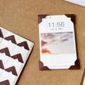Vintage brown L-shaped paper photo corners for DIY scrapbooking and album decoration - Dark Coffee