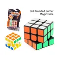 3x3 Magic Cube set met zwarte en witte basis en soepele afgeronde hoeken - 3x3 Afgeronde Kubus + Mini Kubus Set (A168-13A)