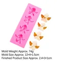 Rosa Engel-Silikonform für Fondant mit vier Cupido-Designs und weißen Engelfiguren - 3# Rosa 15-849