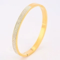 【161】gold Triple-row Diamond Bangle
