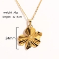 Detailansicht der Meerjungfrau-Blütenkette mit Maßen 24mm und 40+5cm Kettenlänge - Blume 4