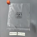 Self-adhesive plastic packaging bag 22x28cm with multi-language warning labels - 22x28cm