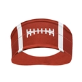 Detail of red elastic sports headband featuring white rugby stitching print - Football Red