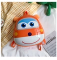 Orange and white cartoon airplane backpack for kids with a durable hard shell finish - Airplane / Orange