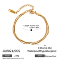 Detailansicht der 18K Gold Edelstahl dreilagigen Schlangenkette Armband Abmessungen - Mehrsträngiges Kettenarmband