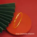 Bracelet doré à facettes géométriques losanges avec un diamètre intérieur de 56mm - Jonc Brillant Diamant (S2210) / 3*56mm