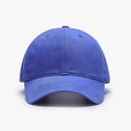 Classic royal blue washed cotton baseball cap with adjustable strap and curved brim - Adjustable / Sky Blue
