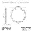 Minimalist double row moissanite hoop earrings in 18K gold plated S925 silver - Geometric/E13449