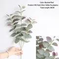 Red artificial eucalyptus money leaves branch for Nordic home decor, 68cm long - Eucalyptus Coin Leaf / 68CM / Red Tint