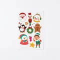 Christmas temporary tattoos featuring Santa, nutcracker, and gingerbread man for kids - WY-101 Cartoon Set