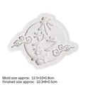 White silicone mold with Chinese Qiaoqian calligraphy for DIY fondant or chocolate - Gray