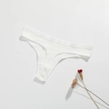 String blanc en coton côtelé pour femme au design minimaliste et texture tricotée douce - XXL(34) / Blanc