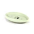 Spazzola massaggio in silicone verde chiaro per animali con setole morbide e design - Verde Nordico