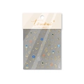 Goldene Stern-Mond- und Zauberlampen-Nagelaufkleber mit Vintage-Metallmustern - Folienprägung