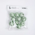 Set of 10 green glitter Christmas bells with star cutouts for floral DIY decoration - Glitter Green (10 Pcs/Pack)
