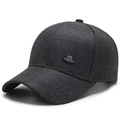 Cappellino da baseball grigio scuro testurizzato da uomo con visiera curva e logo RZG - Grigio Chiaro con Icona Cappello