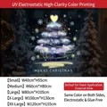Size guide for Christmas tree static window clings with various dimensions and specs - Static Cling No Glue / Small (40*55CM)