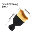 Mini brosse à ongles ergonomique avec manche noir et poils dégradés marron - Petit Emballage Opp Noir