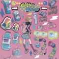 Set di adesivi stile Y2K con ragazza fashion street ed elementi retro pop art - Caramella Y2K